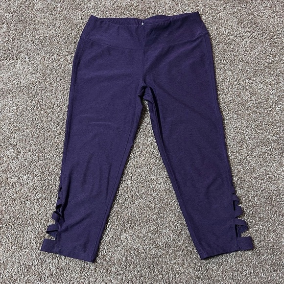 Apana Pants - Apana Purple Leggings with Elastic Waistband